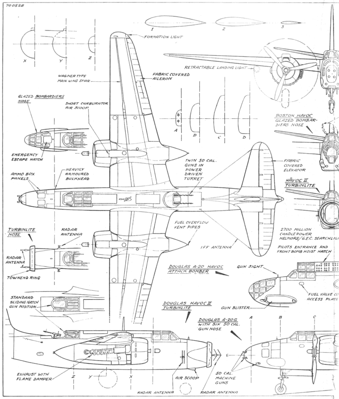 Esquema del Douglas A-20 Havoc