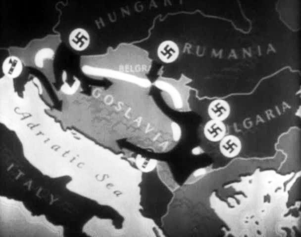 Mapa de la invasión alemana de jugoslavia