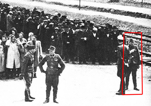 Mengele, en la cuadrícula de la derecha