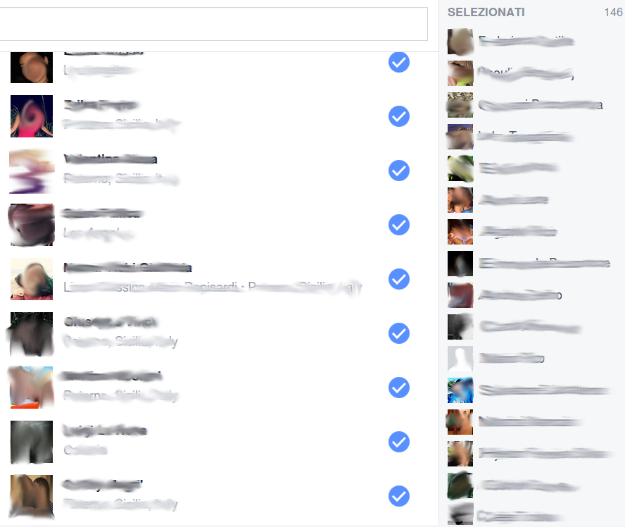 Facebook cheats: selezionare tutti gli amici per invitarli tutti ad un evento o una pagina, aggiungerli ad un gruppo, mandare suggerimenti amicizia, ...