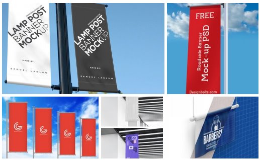 Free Vertical Banner Mockups