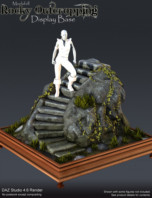 01 muelsfell rocky outcropping display base daz3d