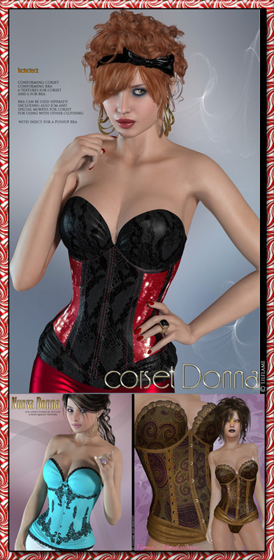 Corset Donna + Texture Packs for V4A4G4