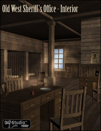 old west sheriffs office interior large