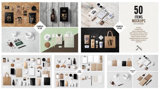 Coffee Branding Stationery Mockups Downtr Full