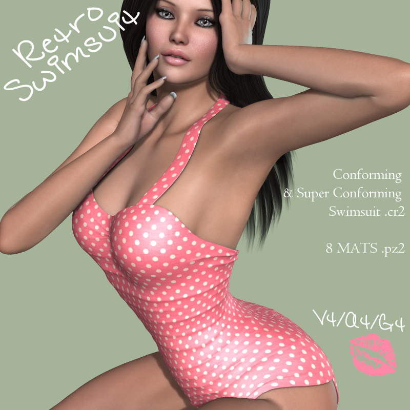 Retro Swimsuit V4-A4-G4