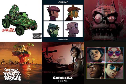 Gorillaz - 6 Official Albums (2001-2017) [Official Digital Release] [CD-Quality + Hi-Res]