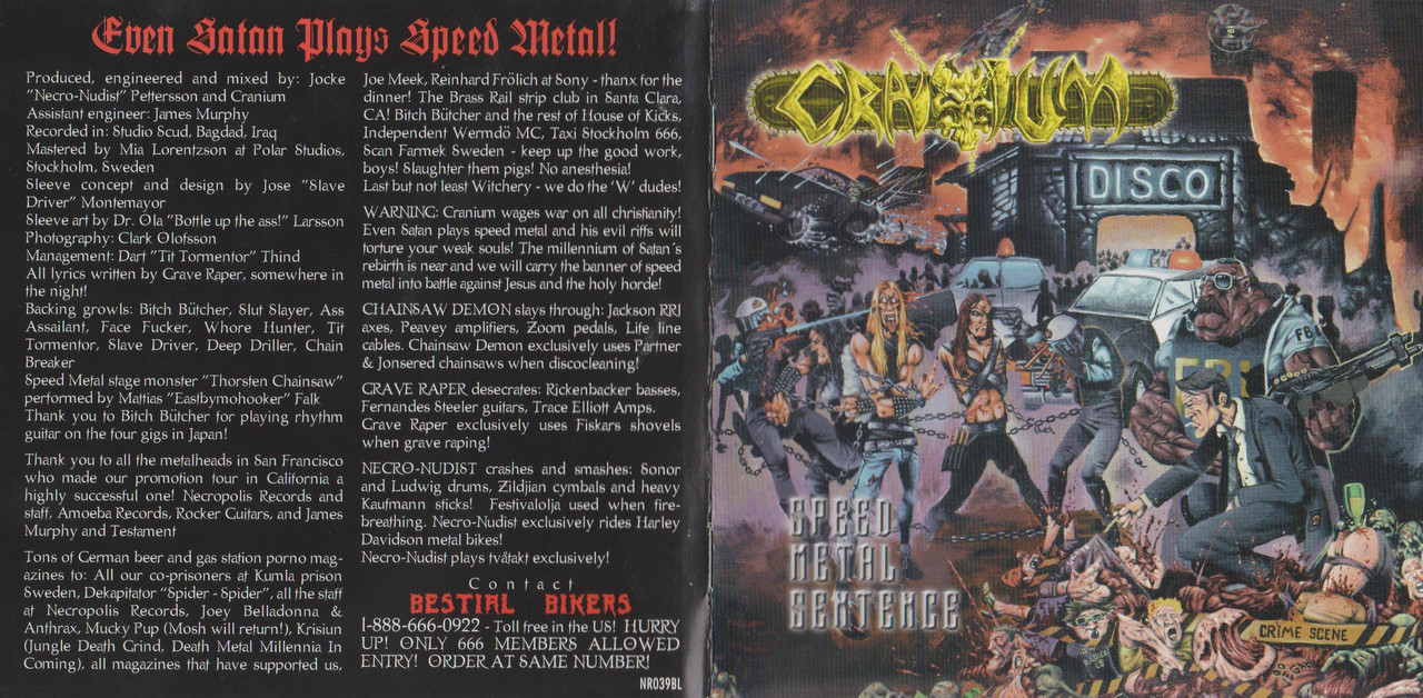 Cranium (Swe) - Speed Metal Sentence (1999) • Heavy Metal Rarities 