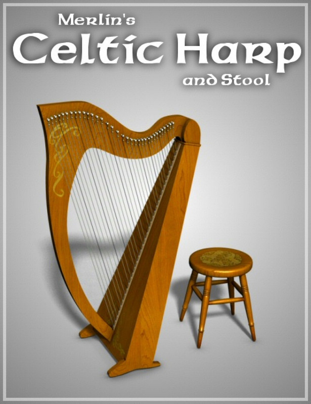 merlins celtic harp large