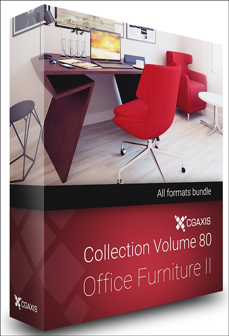 CGAXIS MODELS VOLUME 80 OFFICE FURNITURE II (C4D, C4D Vray)
