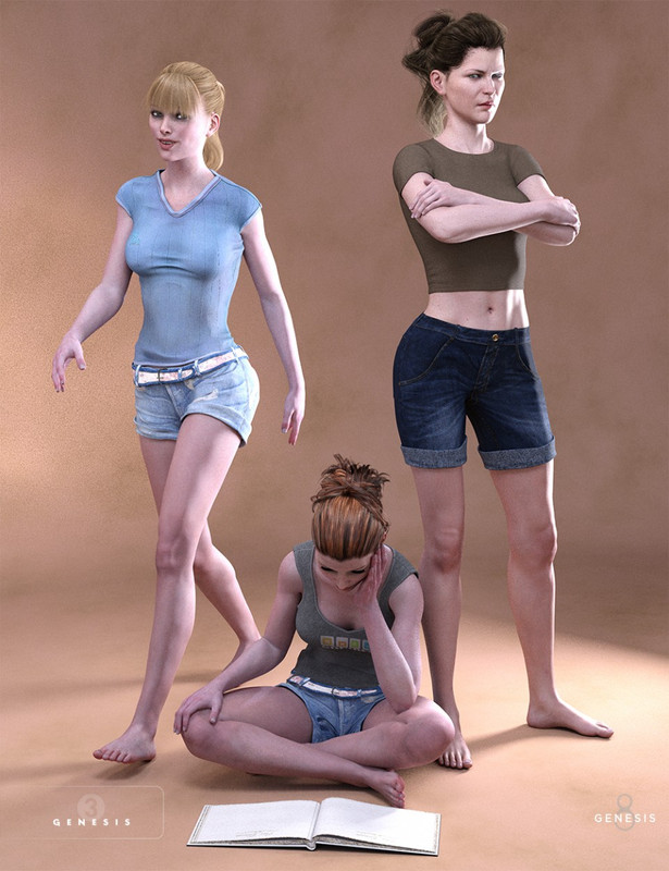 00 main daily things poses for victoria 7 and 8 daz3d