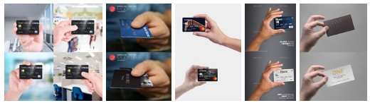 Hand Holding Credit Card Mockup Set