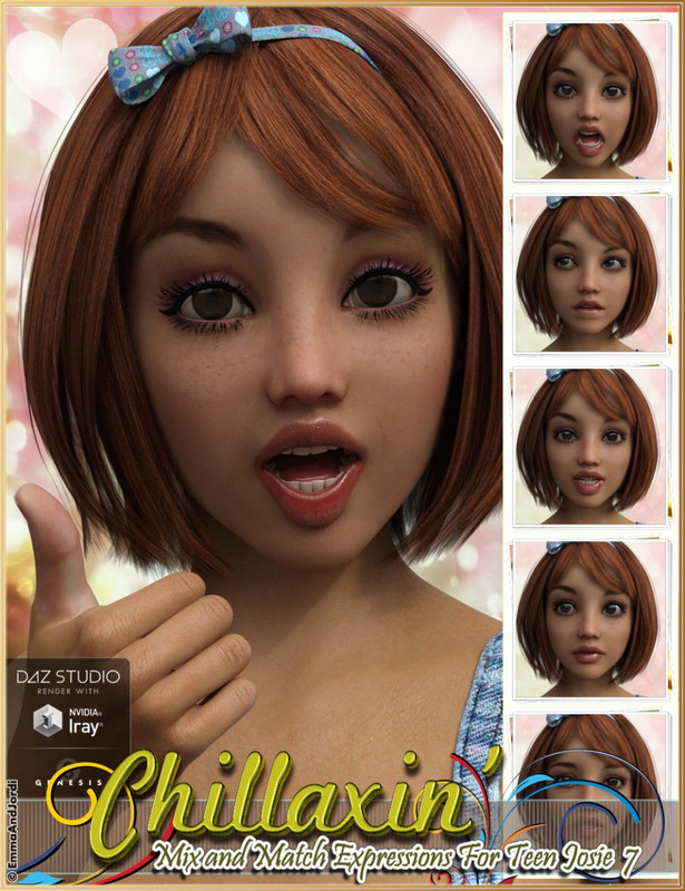 00 main chillaxin mix and match expressions for teen josie 7 daz