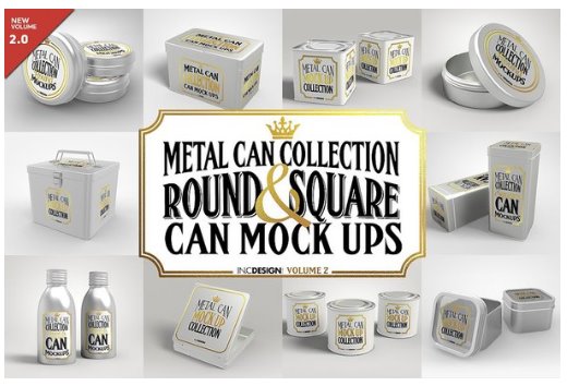 Metal Can Mockup Collection Vol.2