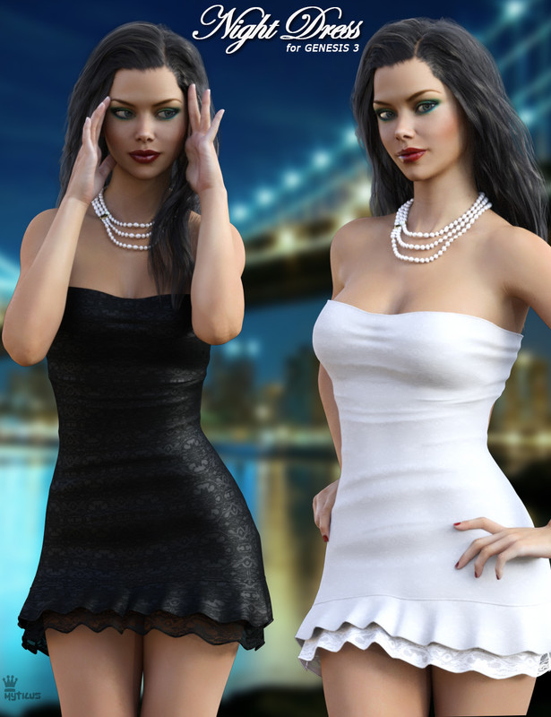 Night Dress For Genesis 3 2024 Free Daz 3d Models