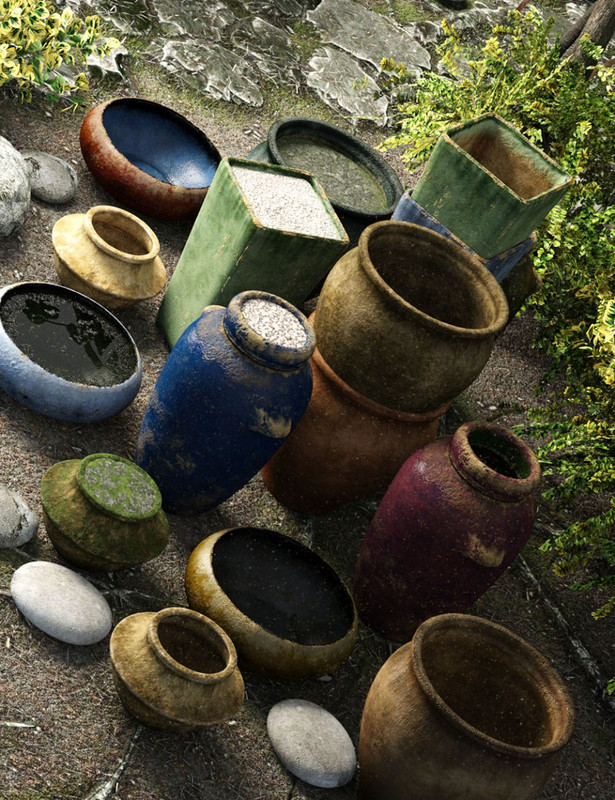 00 main garden pottery daz3d