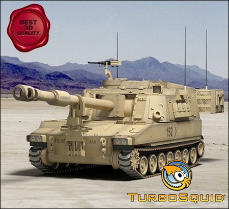 Turbosquid 3D Models M109A6 Paladin