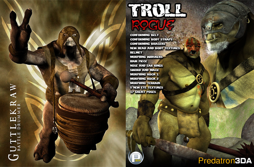 DAZ Troll Fantasy Outfit Bundle