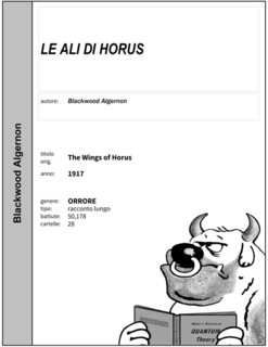 Algernon Blackwood  - Le ali di Horus (1917)